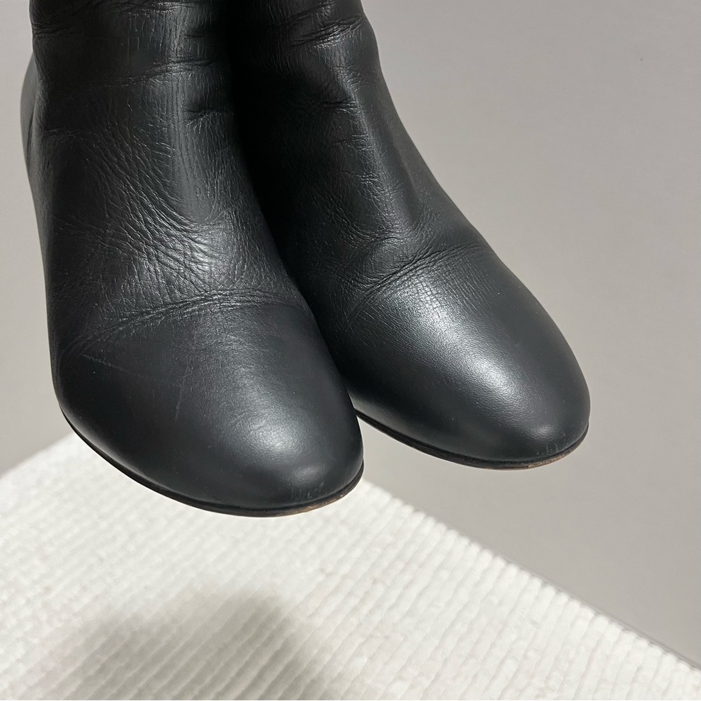 J. Crew Black Leather Ankle Boots Size 10‎ Women - Picture 5 of 16